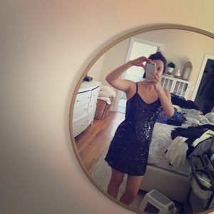 Black sequin dress